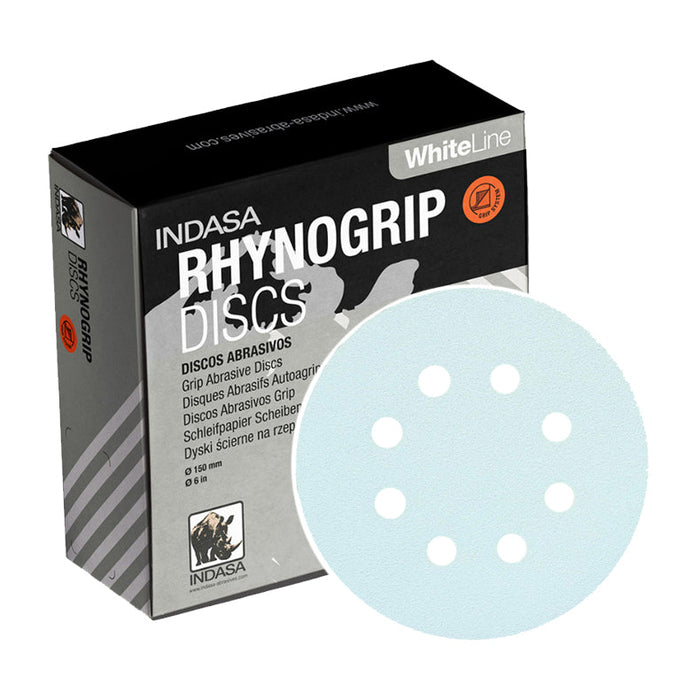 INDASA Rhynogrip White Line 125 mm 8H sanding disc 10 pcs.