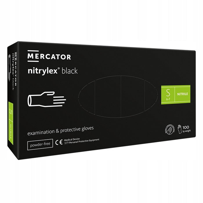 MERCATOR NITRYLEX Nitrile gloves black 100 pcs.