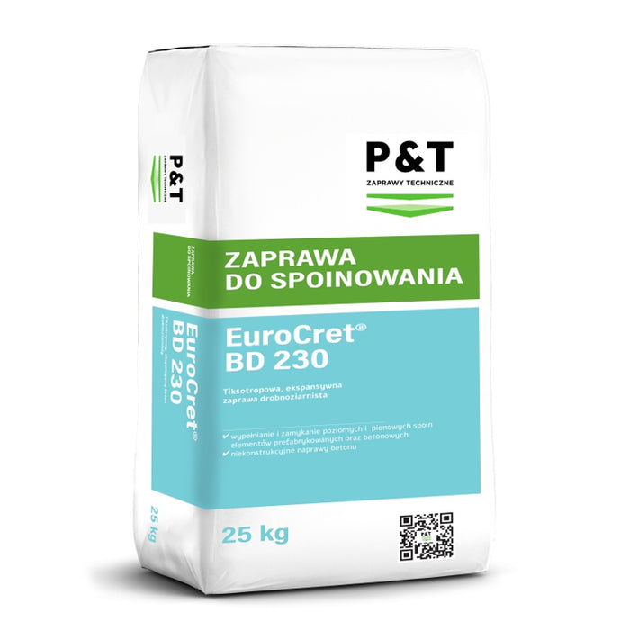 EuroCret BD 230 Drobnoziarnisty beton do wypełniania zamykania spoin elementów prefabrykowanych i betonowych w naprawach do wszystkich prac betoniarskich hufgard dystrybutor poznan sklep cena opinie