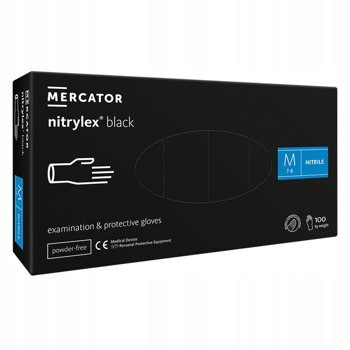 MERCATOR NITRYLEX Nitrile gloves black 100 pcs.