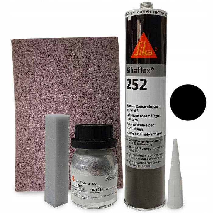 Sikaflex 252 black - gluing kit Sika - adhesive, primer