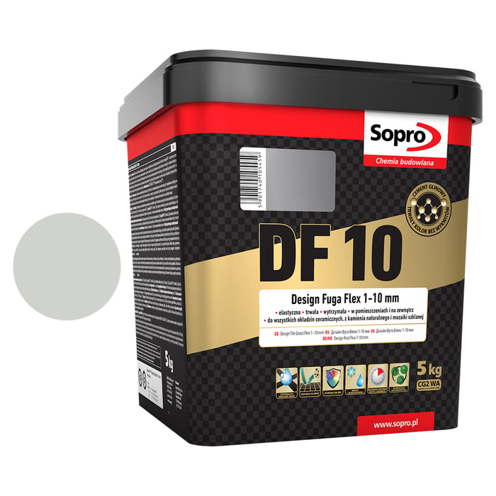 sopro DF10 design fuga flex 1-10mm elastyczna fuga 5kg szary manhatan